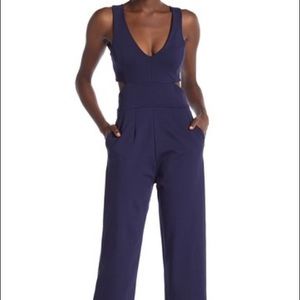 Velvet Torch – Cutout Jumpsuit Navy Blue